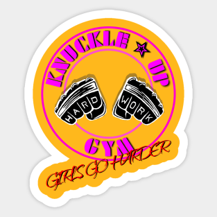 KNUCLE UP GYM (GIRLS GO HARDER) Sticker